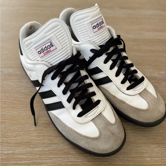 Adidas Samba men’s white & black sneakers shoes size 10.5 - Picture 5 of 7